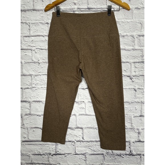 Lysse‎ Brown High Waist Crop Leggings Women’s Size Medium USA Cotton Blend - Picture 2 of 6